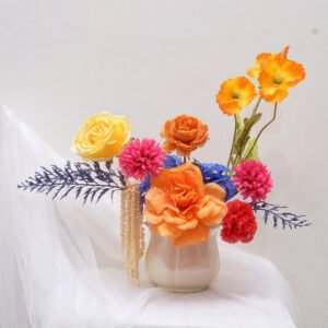 Vas Bunga Artificial Airy Style – Rangkaian Bunga Hias Awet | Gift Anniversary, Birthday, Store Opening